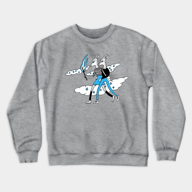 I'll walk you to your car - I have pepper spray Crewneck Sweatshirt by lexalion